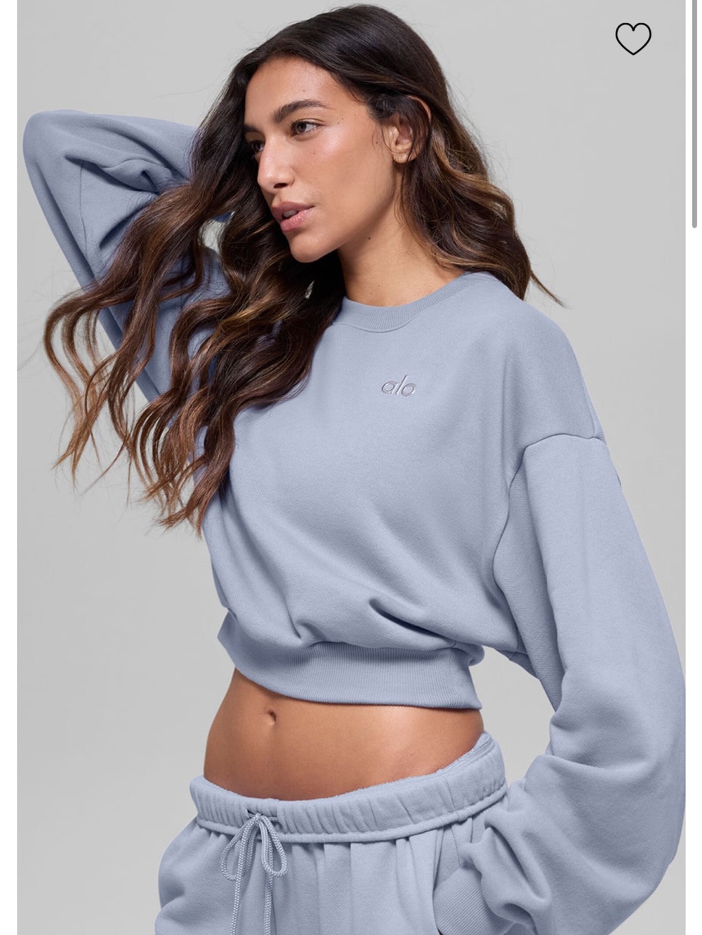 ALO Yoga winter frost cropped accolade crew